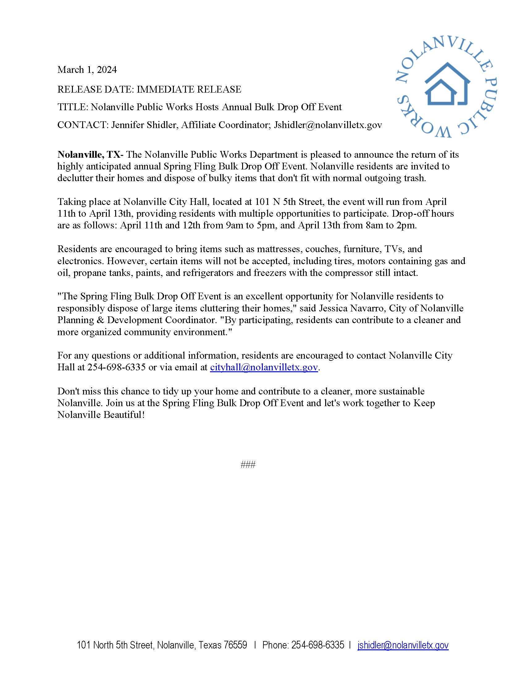 City of Nolanville, Texas